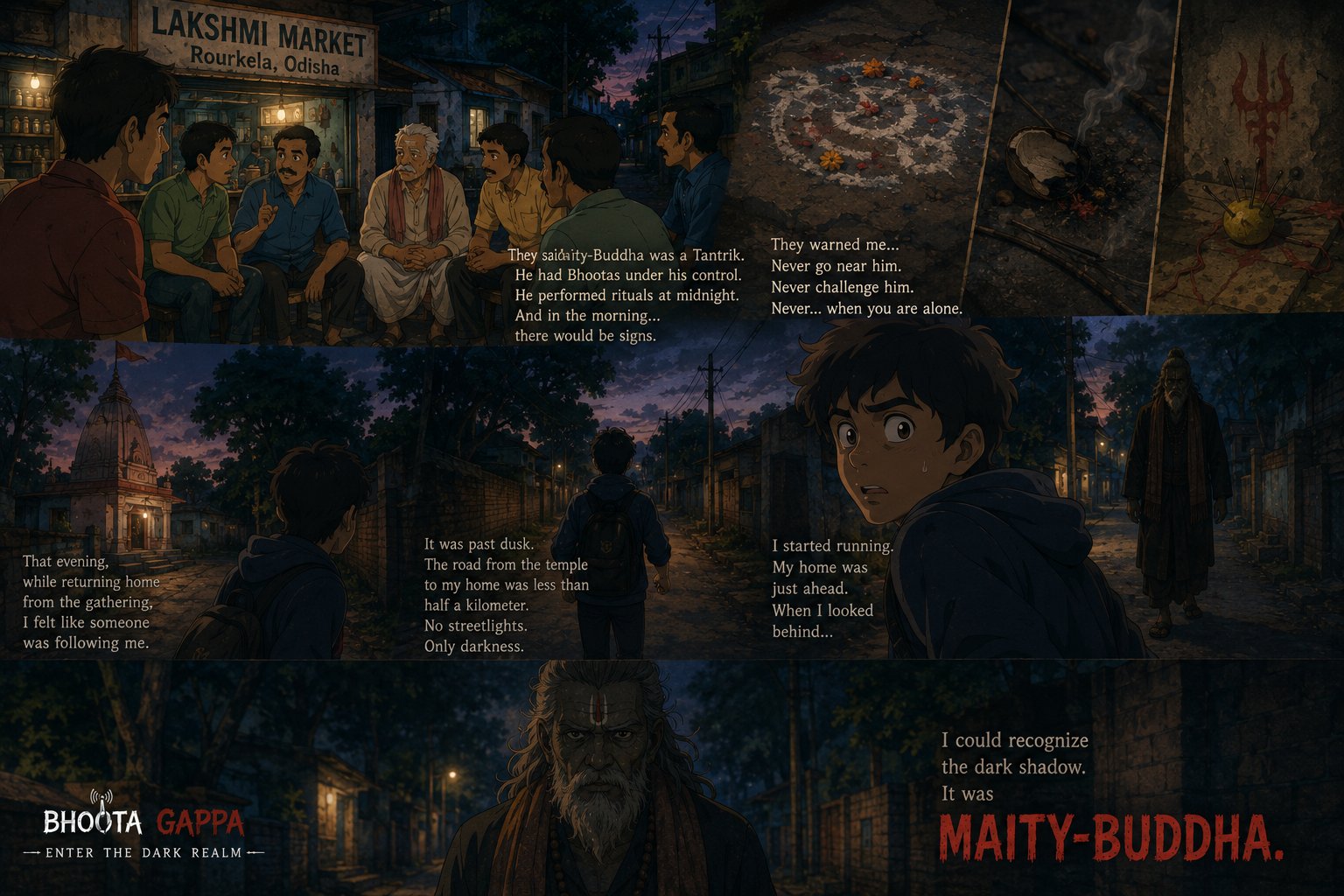 Maity-Buddha — a possession folklore story by Milan, set in Lakshmi Market, Rourkela, Odisha